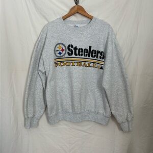 Pittsburgh Steelers Vintage 1996 Majestic Crewneck Mens Size L Gray Sweatshirt